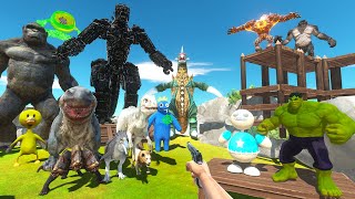 Hunting for Giant Mechagodzilla and Fights Legendary Gorilla  Animal Revolt Battle Simulator [upl. by Betthezel]