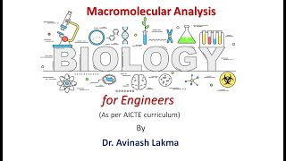 Biology for EngineersMacromolecular AnalysisProteins [upl. by Varney931]