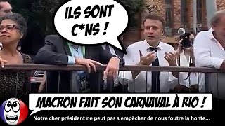 Macron PÈTE UN CÂBLE en pleine rue à Rio [upl. by Kaye]