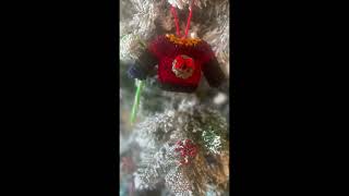 Ugly Christmas Sweater Ornament🎄✨CrochetOrnament UglySweater HolidayCrafts ladyofcrochet [upl. by Woolcott586]