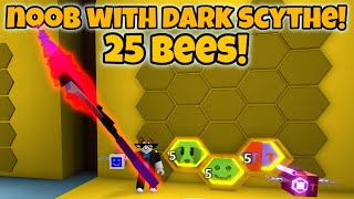 Noob With Dark Scythe Gets 50 Bees in 2 Hours Bee Swarm Simulator [upl. by Elyod757]