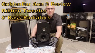 GoldenEar Technology Aon 3 Review Bookshelf Speaker Ribbon tweeter 7quot Woofer Dual Bass Radiators [upl. by Arama40]