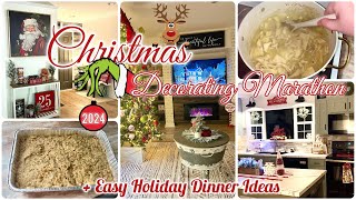 🎄🎅25 HOURS OF MAKING OUR NEW HOME A CHRISTMAS WONDERLAND  EASY HOLIDAY DINNERS 🎄 [upl. by Alyakam]