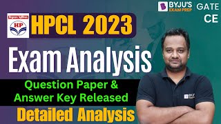 HPCL 2023  Civil Engineering  Question Paper amp Answer Key Released  BYJUS GATE [upl. by Suivatco]