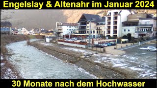 Ahrtal im Januar 2024  Bilder des Ahrufers in Altenahr [upl. by Durwood]