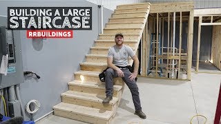 Building a Large Staircase and How to Layout a Stair Stringer [upl. by Ij40]