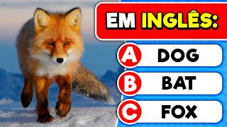 🐾 ADIVINHE O NOME DO ANIMAL EM INGLÊS 🐒  Teste de Conhecimento  Mundo Quiz [upl. by Aznecniv]