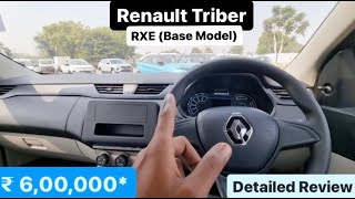 New 2024 Renault Triber Base Model RXE MT Petrol Review [upl. by Gnuhp]