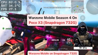 Warzone Mobile Season 4 On Poco X3 Snapdragon 732G [upl. by Nilrah]