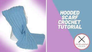 Hooded Scarf Free Crochet Pattern Workshop Part 3  Crochet Along Easy Pattern [upl. by Ahsimit211]