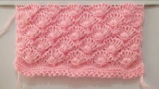 Beautiful Flower Knitting Stitch Pattern For SweaterCardigan [upl. by Annalise]