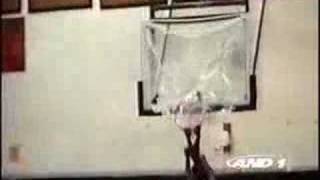 Main Event and Half Man Half Amazing dunk shatters backboard [upl. by Mllly]