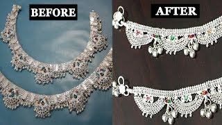 How to Clean and Polish Silver Anklet at Home  DIY Anklet Cleaning [upl. by Boccaj]