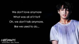 BTS Jungkook  We Dont Talk Anymore  Cover Lyrics [upl. by Conni894]