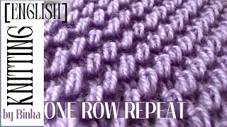 English How to knit the easiest onerow repeat pattern Reversible knitting pattern [upl. by Hardigg]