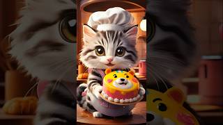 Cute cats Would you like to eat my cakescutecats cat artwork cutecat supercute kitten [upl. by Aitan547]