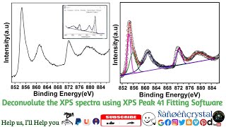 How to deconvolute the XPS Spectrum using XPS Peak 41 Software [upl. by Ayota586]