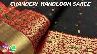 Chanderi Silk Saree New Design  Chanderi Saree Wholesale Price  Chanderi Organza Saree [upl. by Almeda]