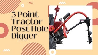 3Point Tractor Post Hole Digger for CompactSubCompactCat 0 Tractors [upl. by Rusel]