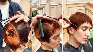 Very short pixie haircut tutorial for women amp Layered Bob haircut step by step [upl. by Ahsilra]