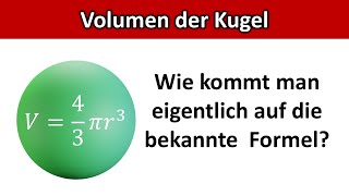 Kugelvolumen Herleitung der Formel [upl. by Warton]