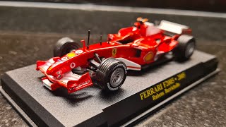 altaya 143 ferrari F2005 F1 2005 Rubens Barrichello formula 1 diecast model car [upl. by Araccat265]