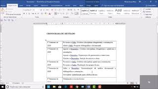 Como criar um cronograma para préprojeto de mestrado e doutorado [upl. by Jobie]