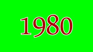 無料動画素材 西暦1980年〜2024年 タイムスリップイメージ free green screen [upl. by Secnirp]