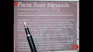 Pacta Sunt Servanda general principle in international law internationallaw englishreading [upl. by Nue]