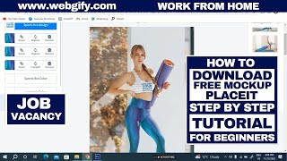 how to download free mockup from placeit stepbystep tutorial for beginners webgify work from home [upl. by Cotsen]