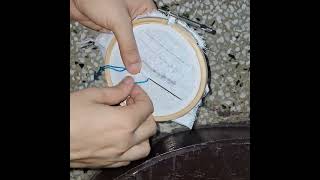 Bullion stitch tutorialhand embroidery [upl. by Coppock]