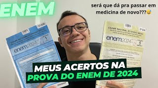 MEUS ACERTOS NO ENEM DE 2024 será que passo em medicina de novo [upl. by Rucker]