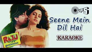 SEENE MEIN DIL HAI  KARAOKE  SCROLLING LYRICS  RAJU BAN GAYA GENTLEMAN 1994  SHAHRUKH KHAN JUHI [upl. by Airun]