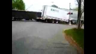 tractor Train hits tractortrailer [upl. by Elocaj]