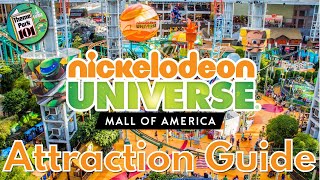 Nickelodeon Universe  Mall of America ATTRACTION GUIDE  ALL RIDES  Bloomington MINNESOTA  2024 [upl. by Kannan]