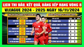 Lịch Thi Đấu Kết Quả Bảng Xếp Hạng Vòng 8 VLeague 20242025 Ngày 1611  Căng Thẳng 2 Đầu BXH [upl. by Yllen]