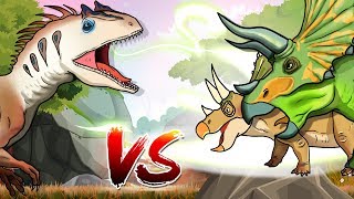 Dinosaurs Battle  Triceratops VS Allosaurus [upl. by Kramal]