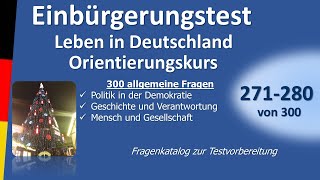 Einbürgerungstest Leben in DeutschlandOrientierungskurs 271280 von 300 [upl. by Debra508]