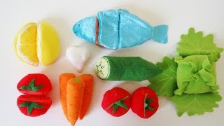 Toy Cutting Peeling Velcro Fish Vegetables Cooking Ikea Duktig Toys [upl. by Merola76]