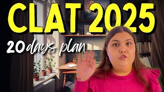 Follow this PLAN in the last 20 days to CLAT 2025  clatpreparation [upl. by Oibaf]