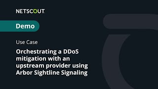 Detecting amp Mitigating a DDoS attack with NETSCOUT Arbor Sightline Signaling to an upstream provider [upl. by Yajet]