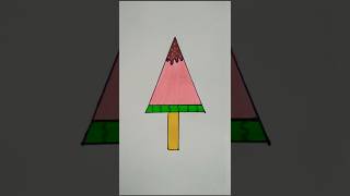 Triangle shape icecream shortvideo ytshorts satisfying shivcreativearts viral artandcraft [upl. by Herbst]