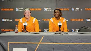 Lady Vols Sara Puckett Jillian Hollingshead Karoline Striplin postgame vs Chattanooga [upl. by Plantagenet324]