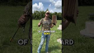 Compound Bow vs Cardboard bowhunting archery outdoors yeeyee [upl. by Ailliw776]