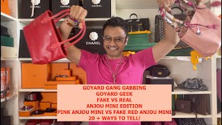 Goyard Gang Gabbing  Fake Vs Real Anjou  20 ways to tell on Goyard Anjou Mini Tote [upl. by Ammon]