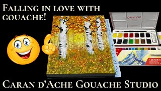 Gouache Studio Palette The Secret to Easy Fall Foliage [upl. by Joselyn]