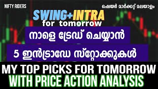 ഇൻട്രാഡേswing pick🔥🔥for 23rd Oct  price action pattern with levels  intraday strategy Malayalam [upl. by Grantham]