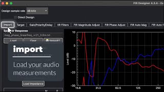 DSP design software for loudspeakers amp DSP audio devices  40sec FIR DESIGNER overview dark mode [upl. by Tennek]