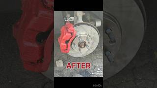 Chevy Caliper Painting and Rotor Change 🔥🏎️ car automobile chevolet cartok chevycruze chevy [upl. by Harhay]