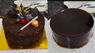 How To Make choco flakes Chocolate Cake Design [upl. by Latsyc]